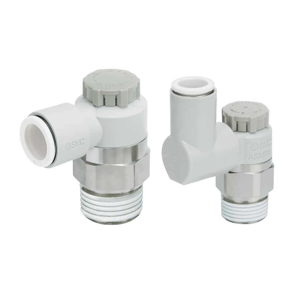 Push-lock Type Speed Controller: Stainless Steel Type (Elbow/Universal) 10-AS-FG
