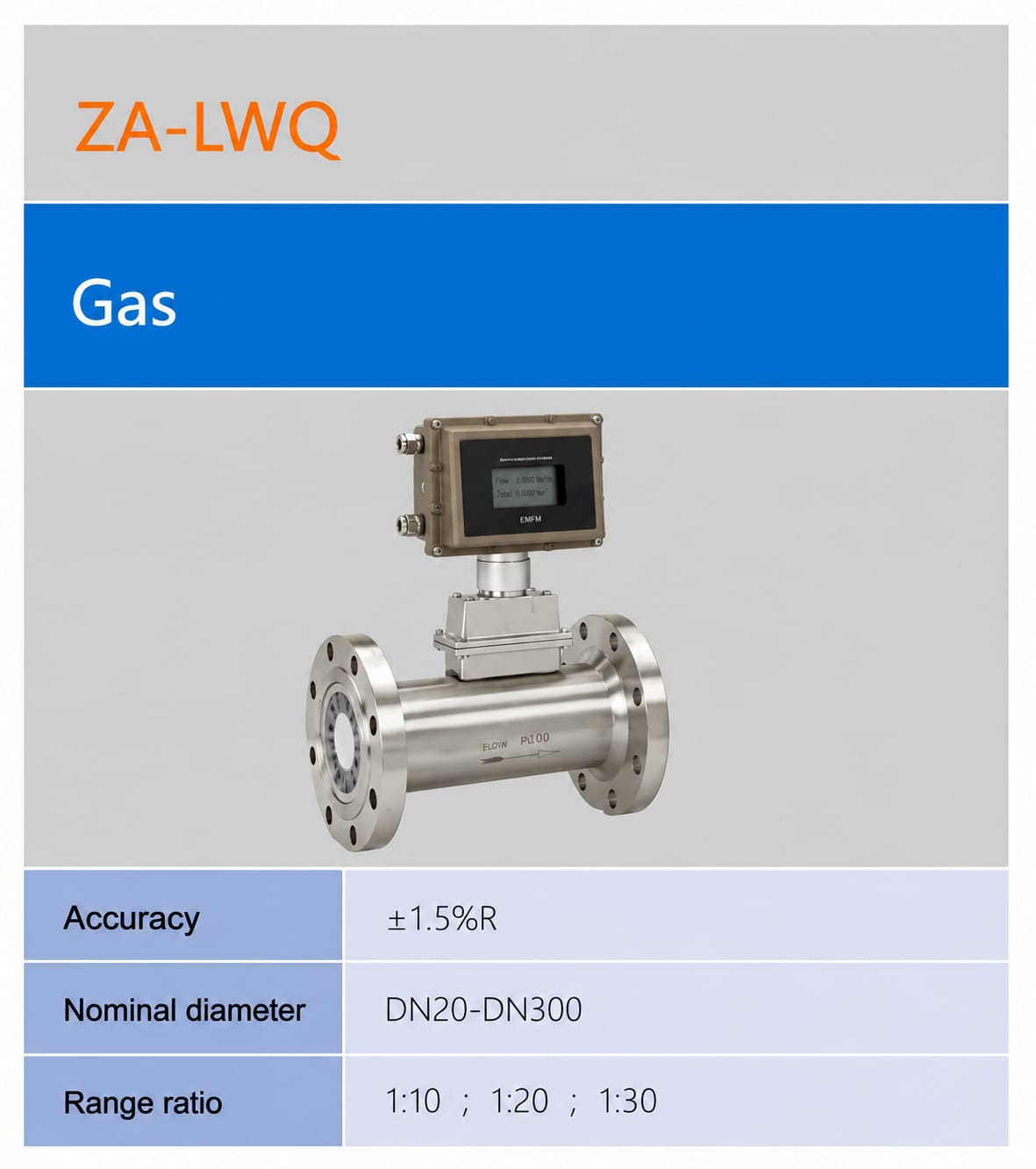 SMARTSEL ZA-LWQ Gas Oil-Filled Type Turbine Flow Meter