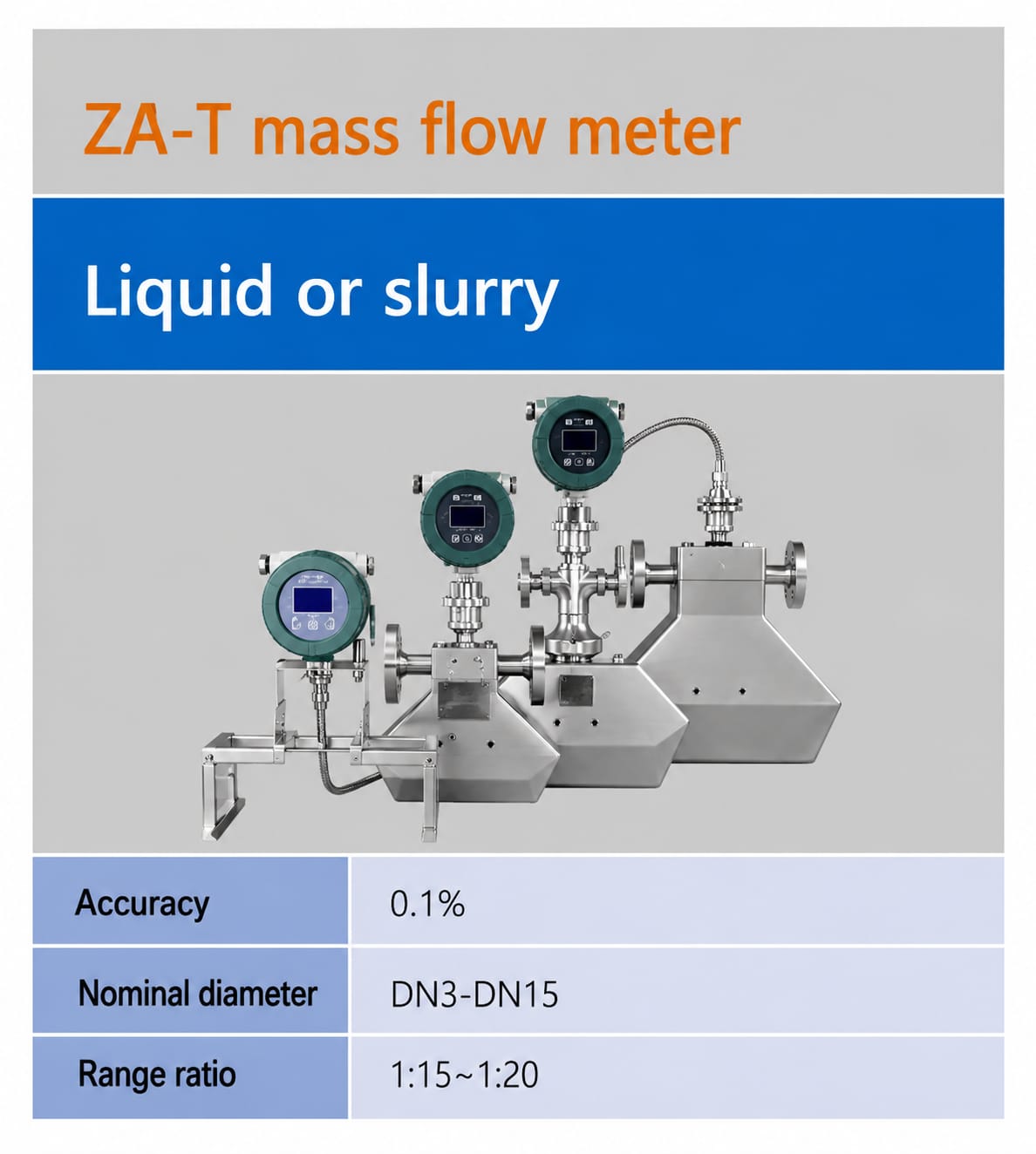 ZA-T ເຄື່ອງວັດອັດຕາການໄຫຼແບບມວນ for ຂອງແຫຼວ ຫຼື ສານລະລາຍຂົ້ນ