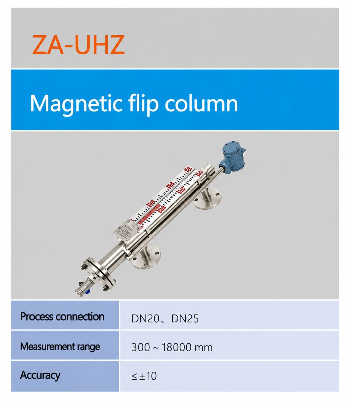 SMARTSEC ZA-UHZ ເກດວັດລະດັບແບບແມ່ເຫຼັກກັບສີ