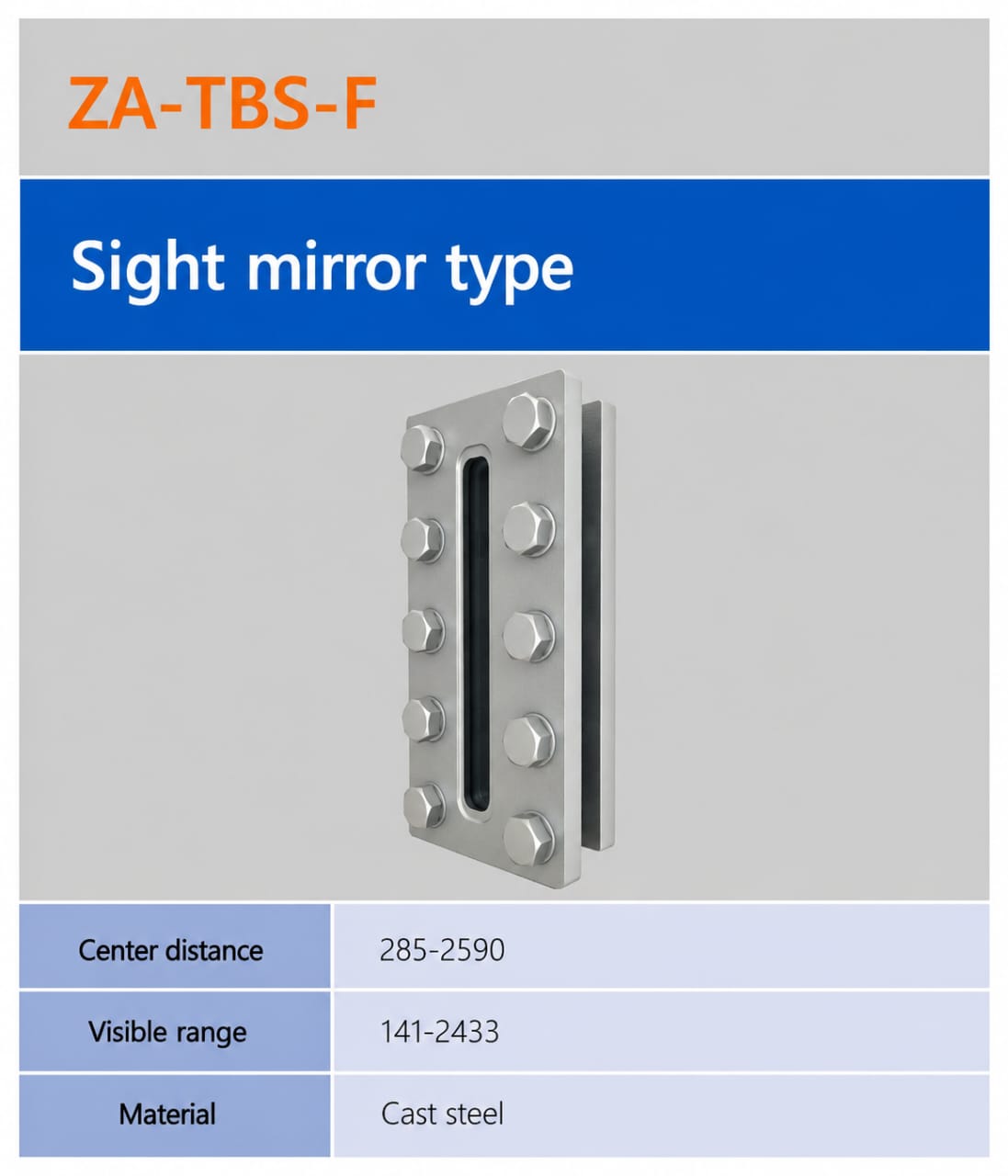 SMARTSEC ZA-TBS-F ເກດວັດລະດັບແຜ່ນແກ້ວແບບຊ່ອງມອງ