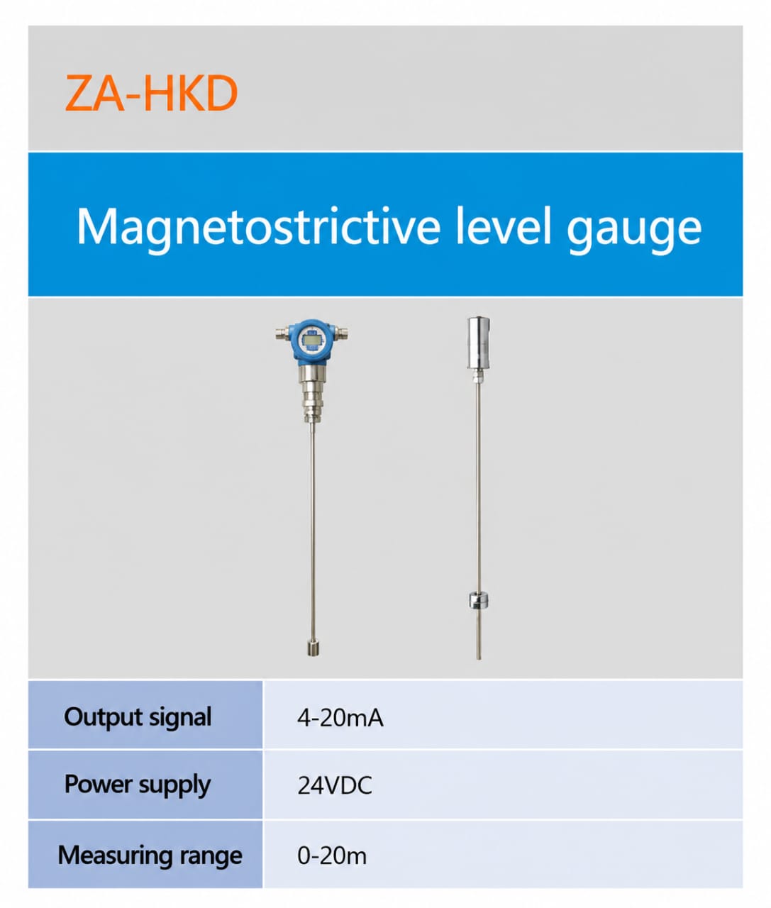 SMARTSEC ZA-HKD ເຄື່ອງວັດລະດັບແບບ Magnetostrictive