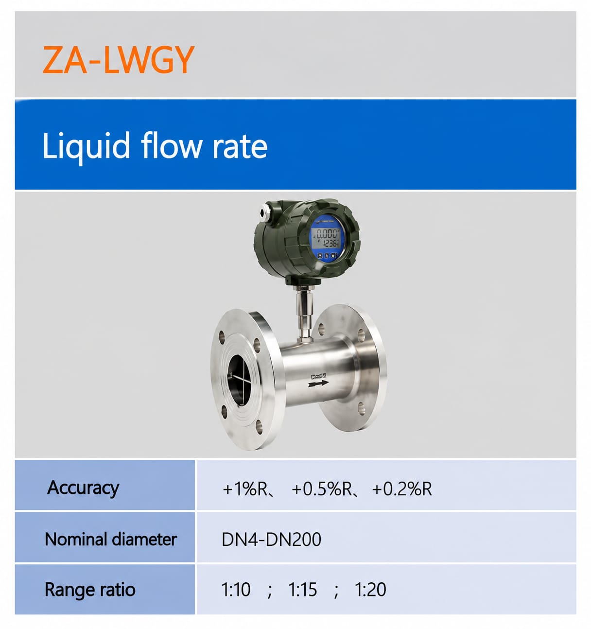 SMARTSEC ZA-LWGY ເຄື່ອງວັດອັດຕາການໄຫຼຂອງແຫຼວ