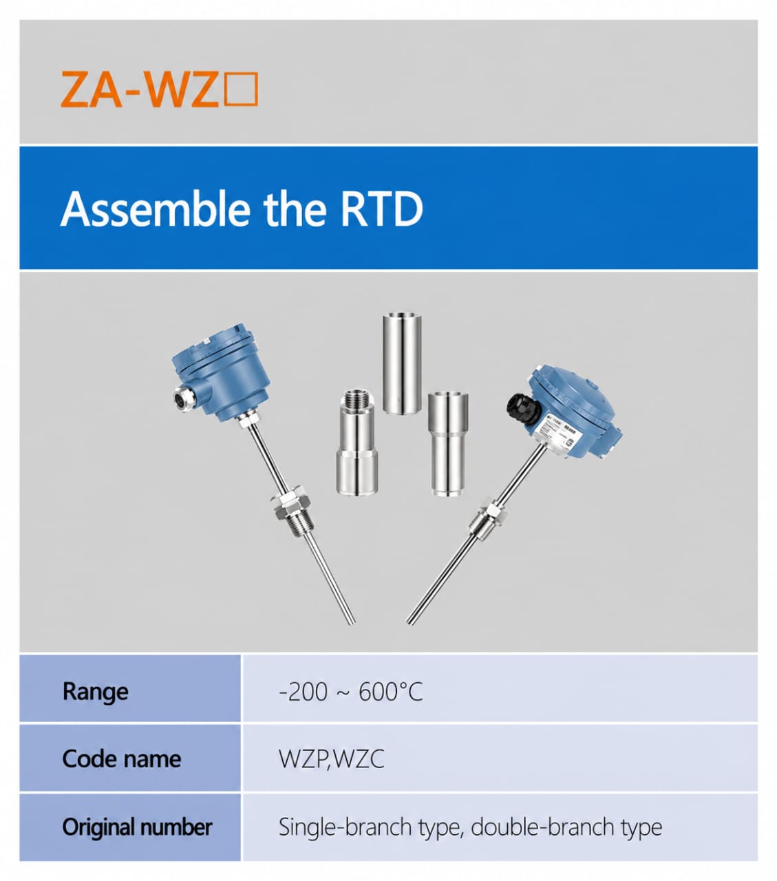 SMARTSEC ZA-WZ□ RTD ແບບປະກອບ