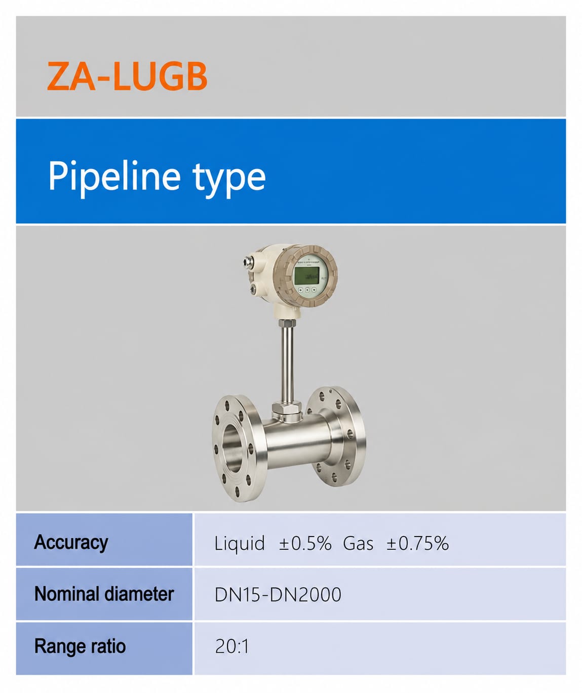 SMARTSEL ZA-LUGB Insert Type Vortex Flow Meter