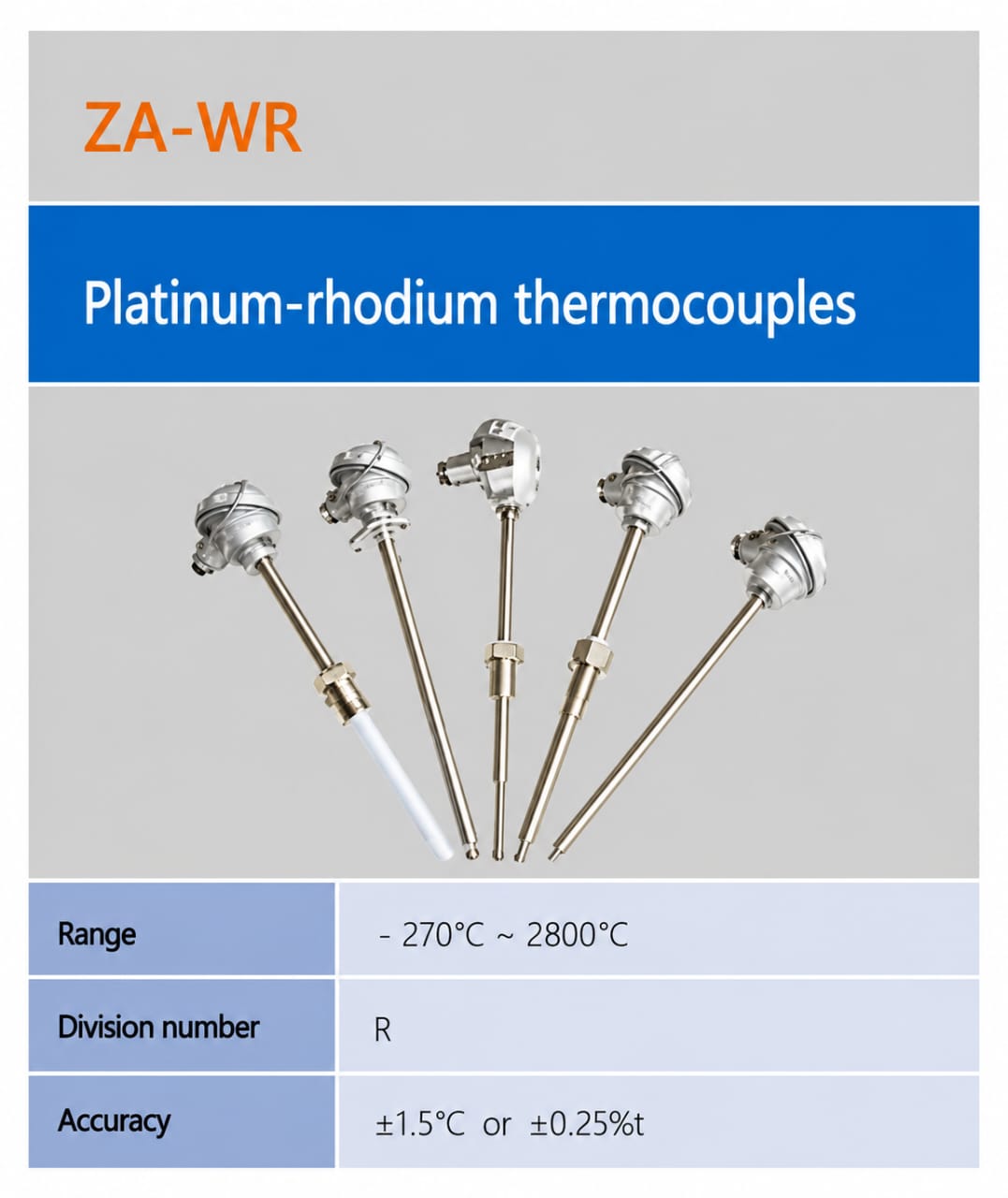 SMARTSEC ZA-WR ເທີໂມຄັບເປິນ Platinum-rhodium