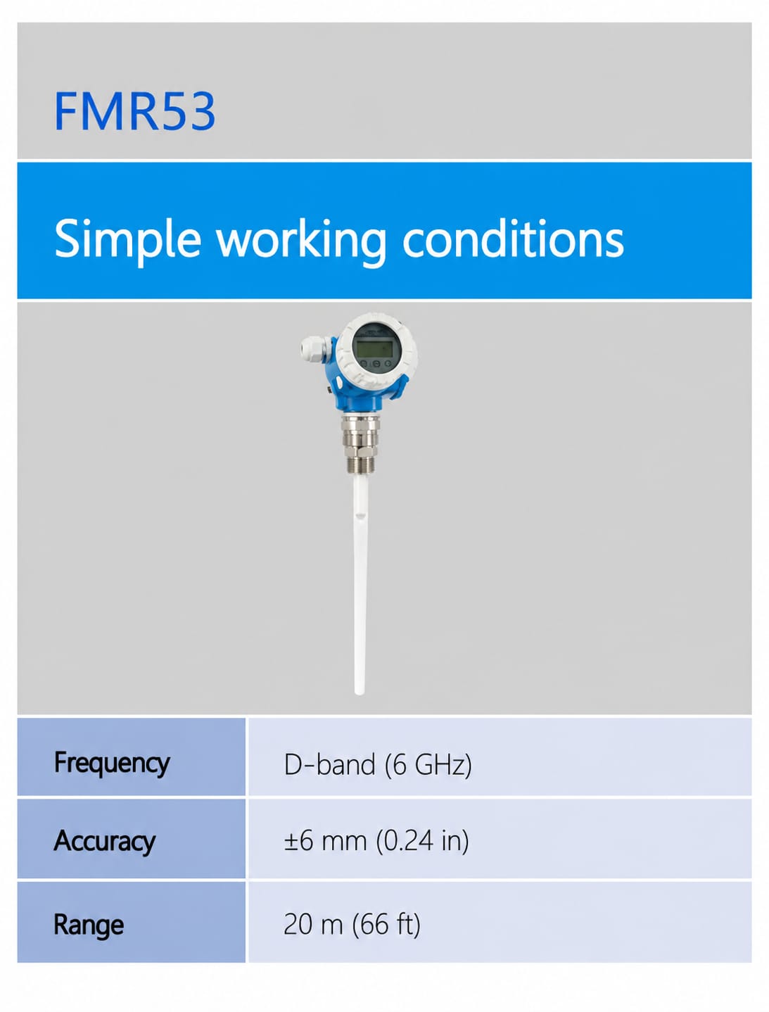 ເຄື່ອງສົ່ງຄ່າລະດັບເຣດາ Endress+Hauser Micropilot FMR53