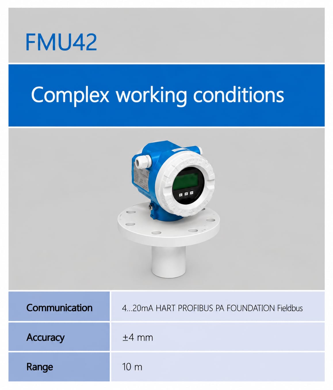 Endress+Hauser FMU42 ເຄື່ອງວັດລະດັບອັນຕຣາໂຊນິກ - ສໍາລັບເງື່ອນໄຂການໃຊ້ງານທີ່ຊັບຊ້ອນ