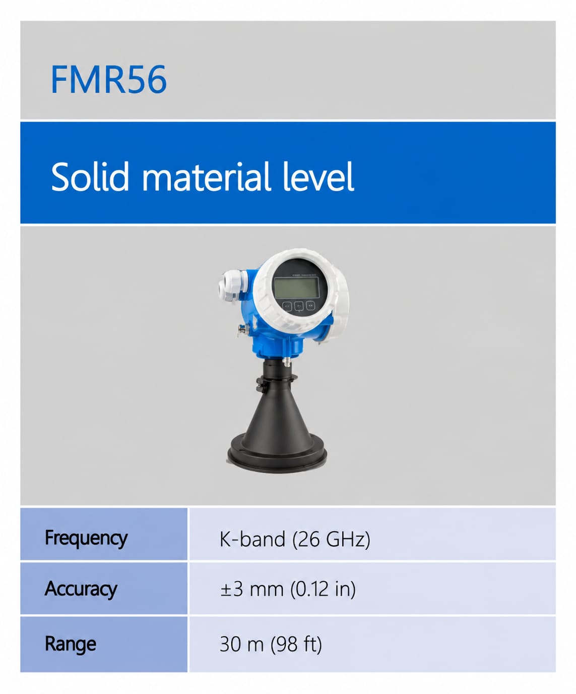ເຄື່ອງສົ່ງຄ່າລະດັບເຣດາ Endress+Hauser Micropilot FMR56