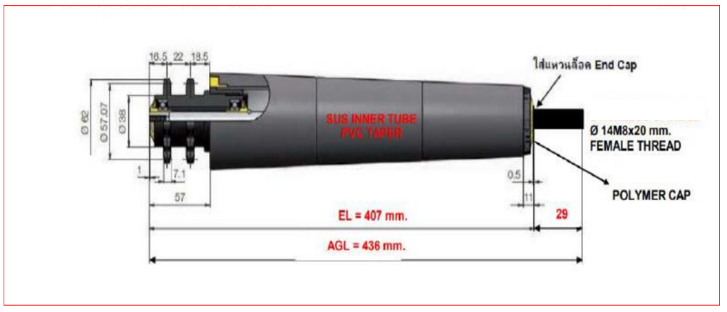 Interroll 3500-KXO-FD-I01 RL350 EL407 AGL436 ລູກກິ້ງລຳລຽງຮູບກວຍແກນຄົງທີ່