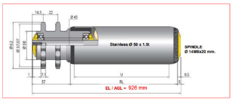 Interroll 3500-FD-I18 RL864 EL926 AGL926 ລູກກິ້ງລຳລຽງແບບຂັບຄົງທີ່