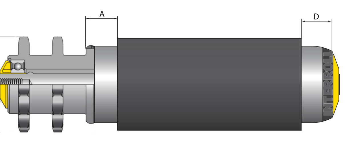 Interroll 3500-FD-W-I27 RL476 EL538 AGL538 ລູກກິ້ງລຳລຽງແບບຂັບຄົງທີ່