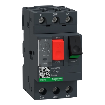 Schneider Electric GV2ME07 TeSys Deca 1.6–2.5 A ເບຣກເກີປ້ອງກັນມໍເຕີ