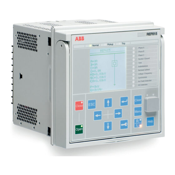 ABB REF615 ຣີເລປ້ອງກັນແລະຄວບຄຸມ Feeder
