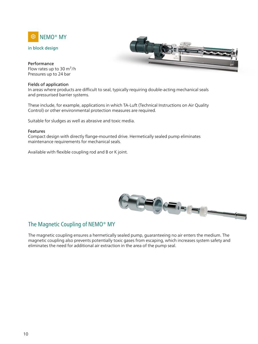 NETZSCH NEMO® FSIP ປໍ້າ progressing cavity FSIP ບໍລິການໄດ້ໃນຈຸດຕິດຕັ້ງ