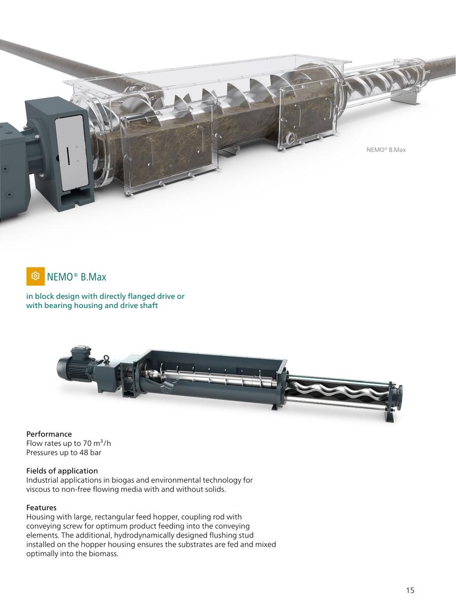 NETZSCH NEMO® BH MINI ປໍ້າ progressing cavity BH MINI ແບບສຸຂະອະນາໄມ