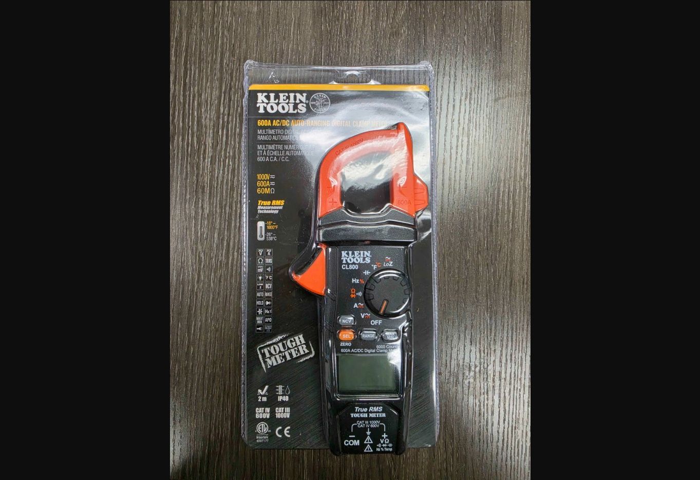 Klein Tools CL800 AC/DC True RMS Clamp Meter