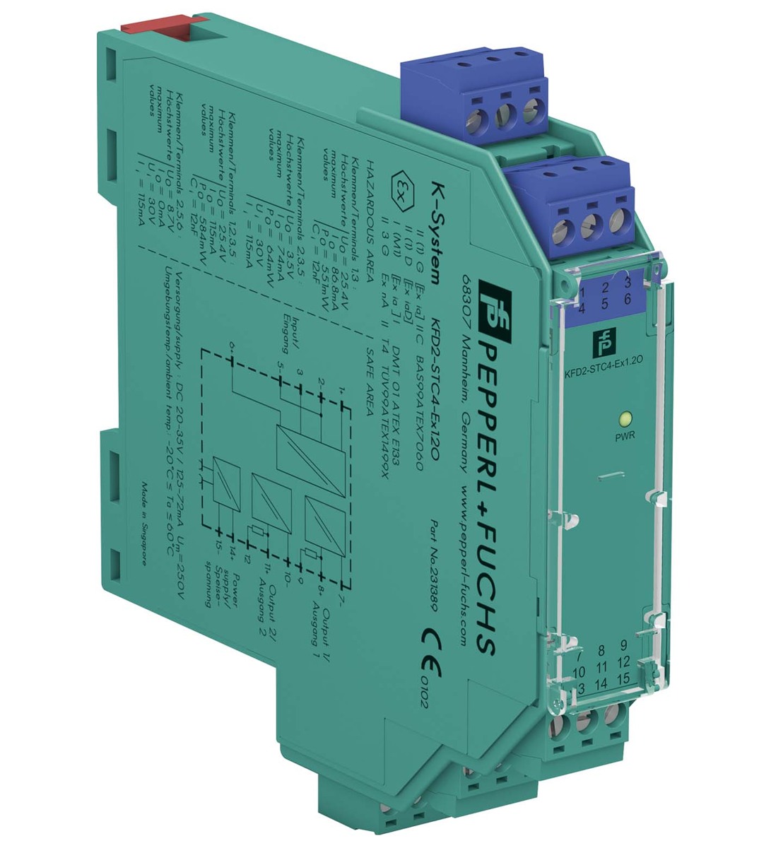 Pepperl+Fuchs KFD2-STC4-Ex1.2O ແຫຼ່ງຈ່າຍ SMART Transmitter