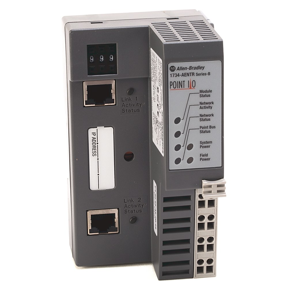 Allen-Bradley 1734-AENTR POINT I/O ອະແດັບເຕີ EtherNet/IP ສອງພອດ