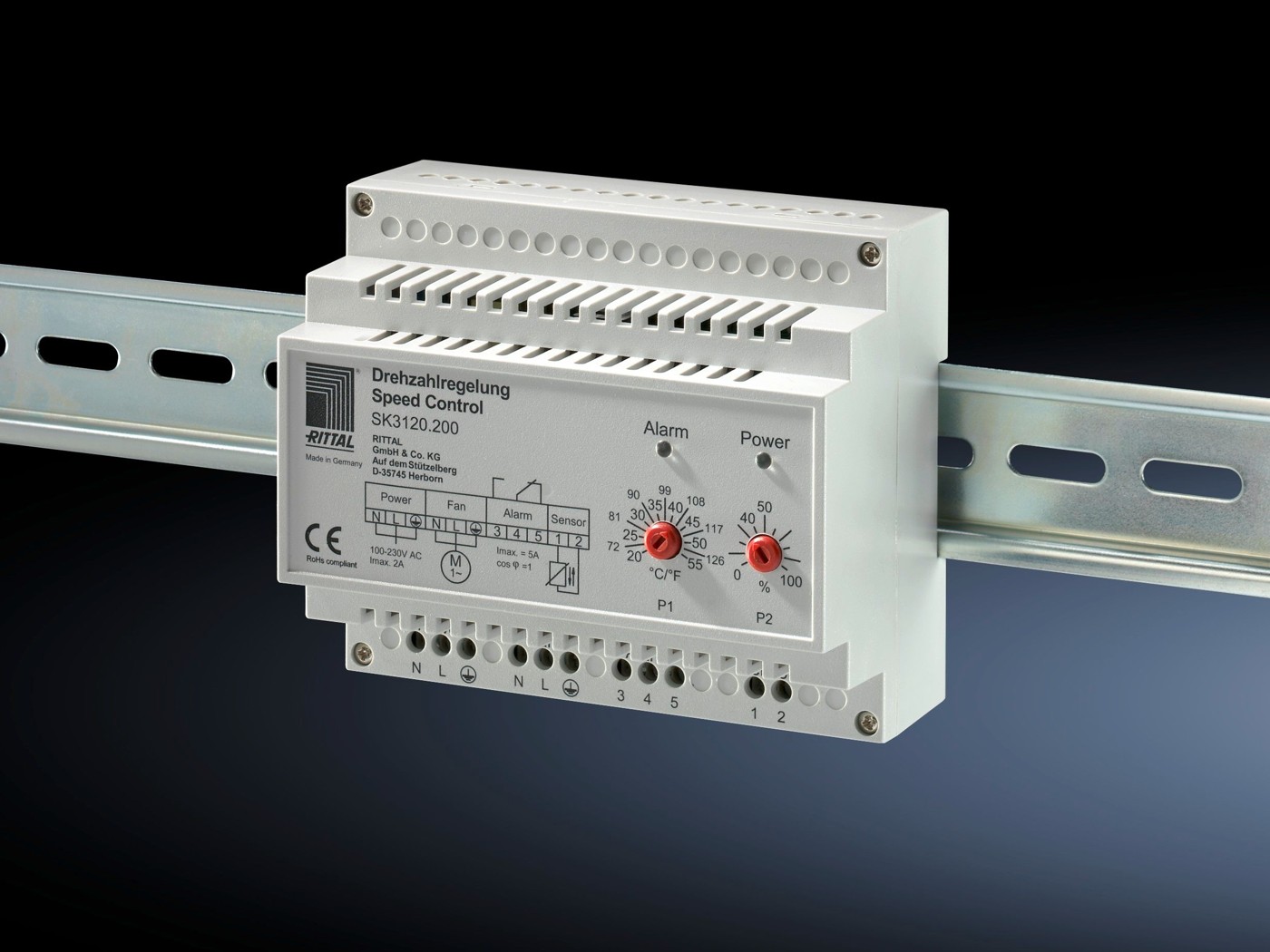 Rittal SK 3120200 ຕົວຄວບຄຸມຄວາມໄວພັດລົມຕູ້