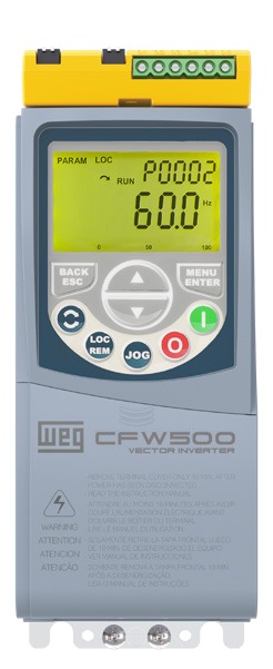 ອິນເວີເຕີຄວບຄຸມມໍເຕີ 1.6 A CFW500A01P6T4NB20G2 (WEG)