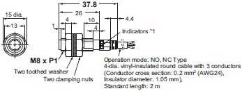 OMRON E2E NEXT Series ເຊັນເຊີກວດຈັບໂລຫະແບບອິນດັກທີຟ