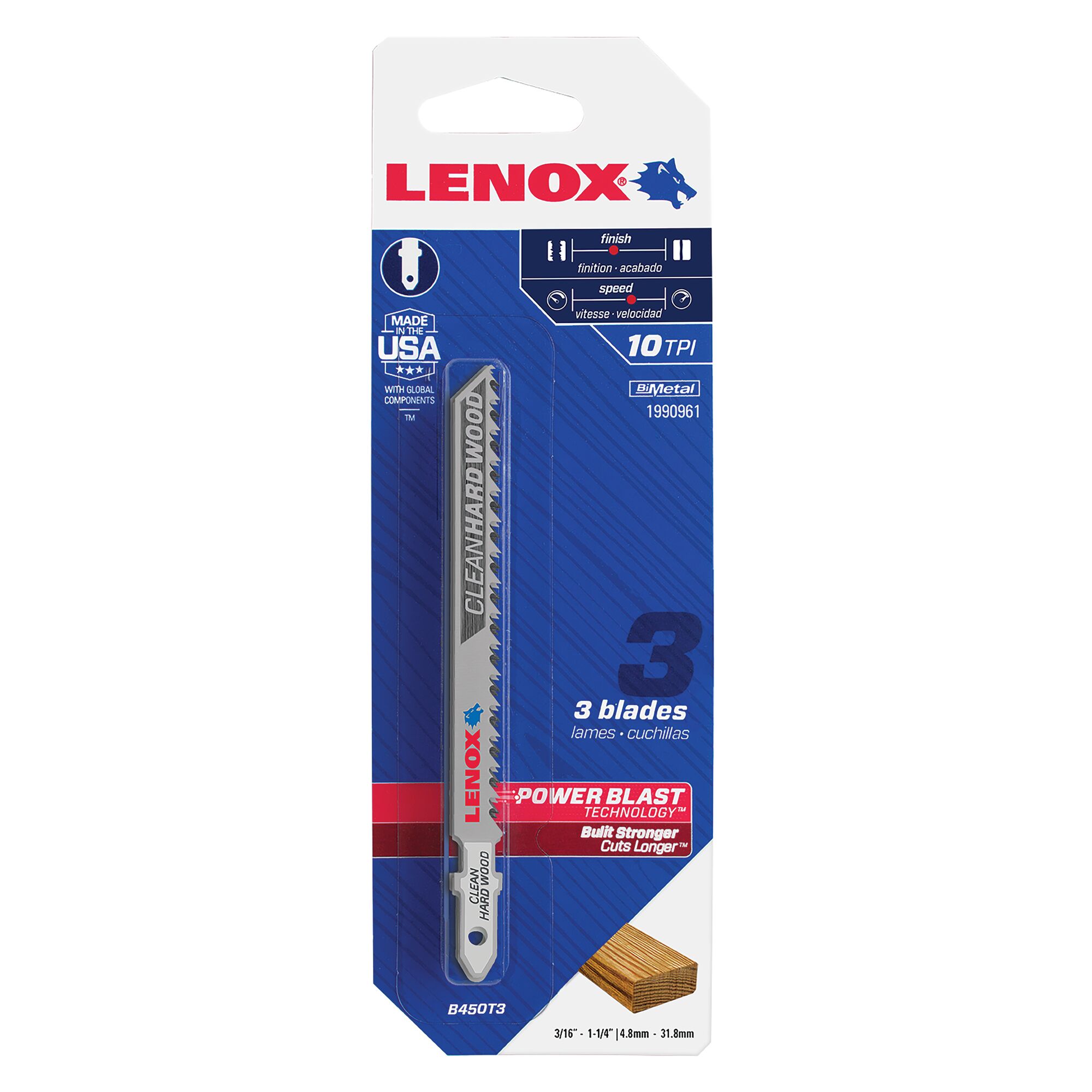 Wood Cutting Jig Saw Blades 102 x 8 x 1.5 10TPI 3/PK