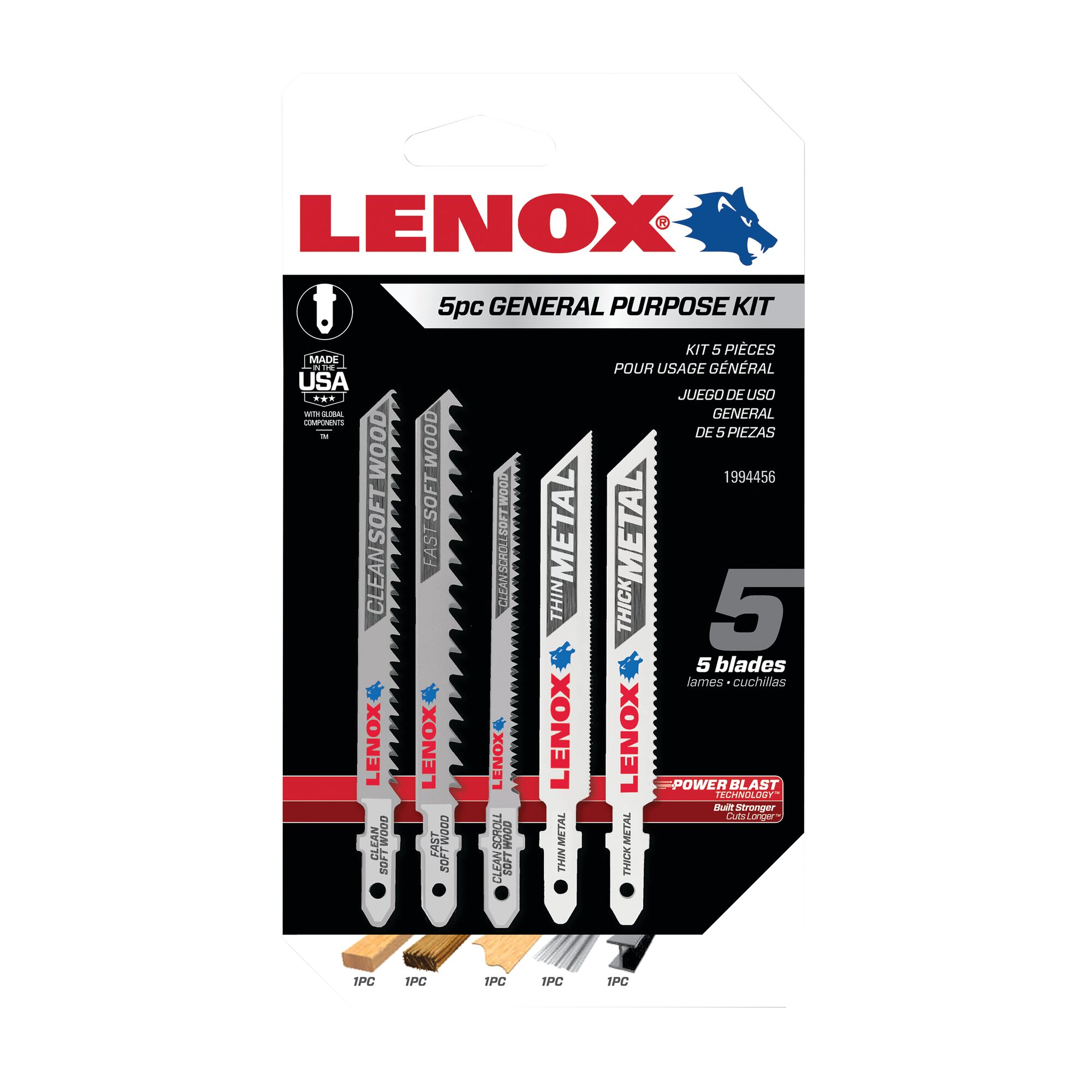 5PC General Purpose Jigsaw Kit