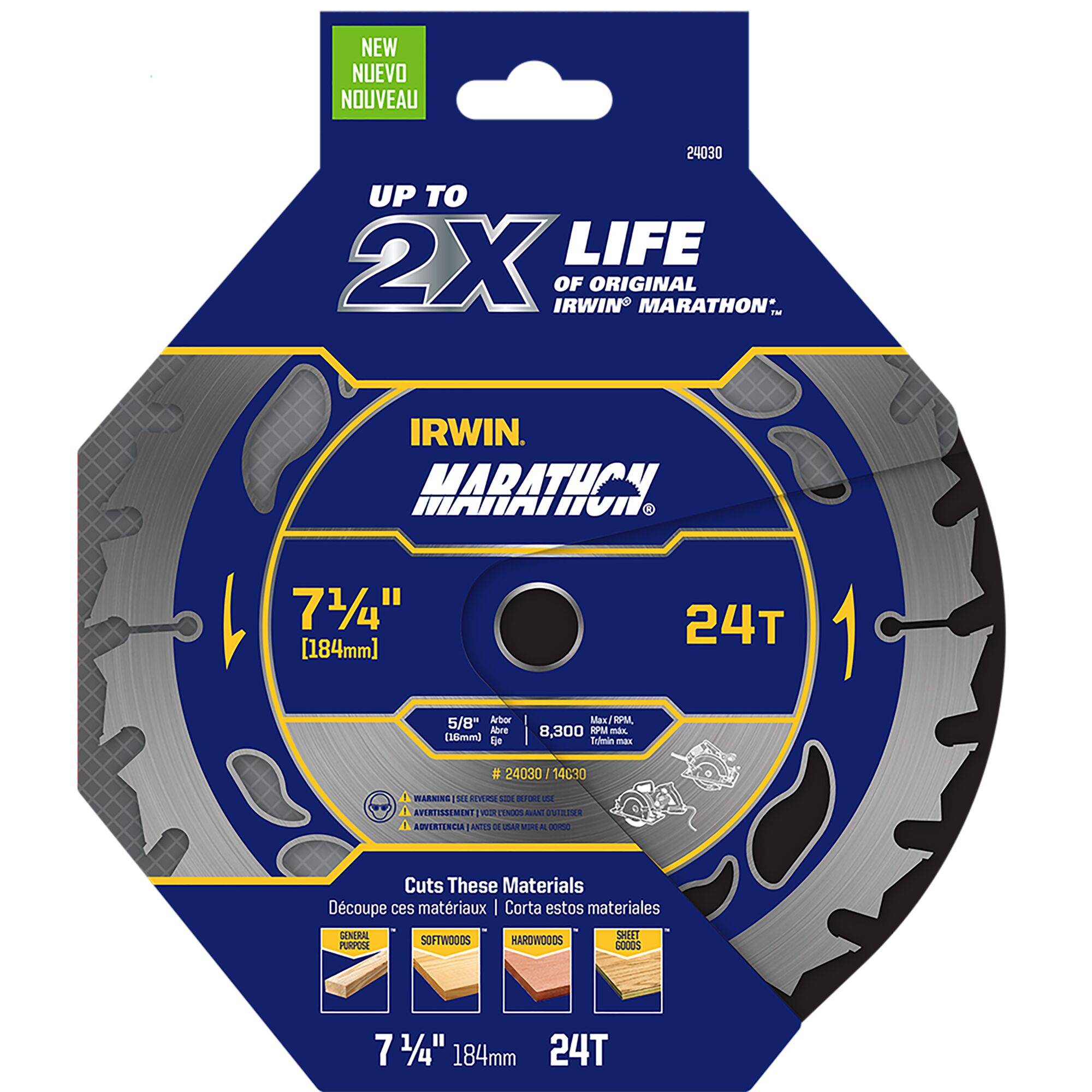 Irwin Marathon 7-1/4" 24 Tooth Circular Saw Blade