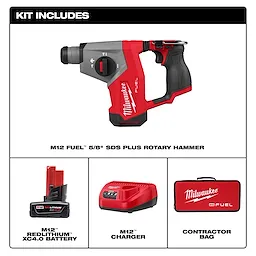 M12 FUEL™ 5/8” SDS Plus Rotary Hammer Kit
