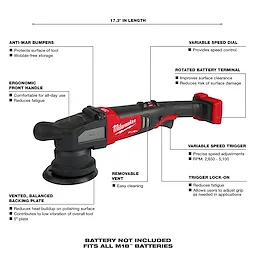 M18 FUEL™ 15mm Random Orbital Polisher