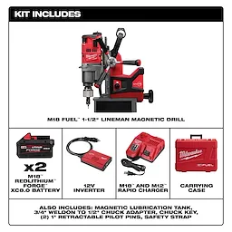 M18 FUEL™ 1-1/2" Lineman Magnetic Drill High Demand™ Kit