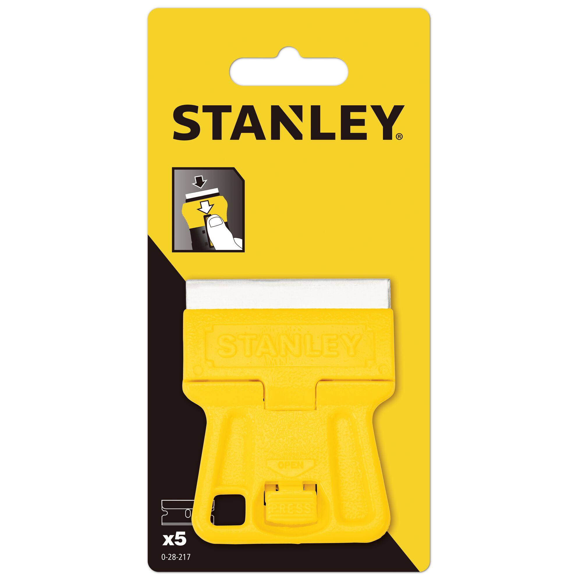 1-3/16 in High Visibility Mini-Razor Blade Scraper