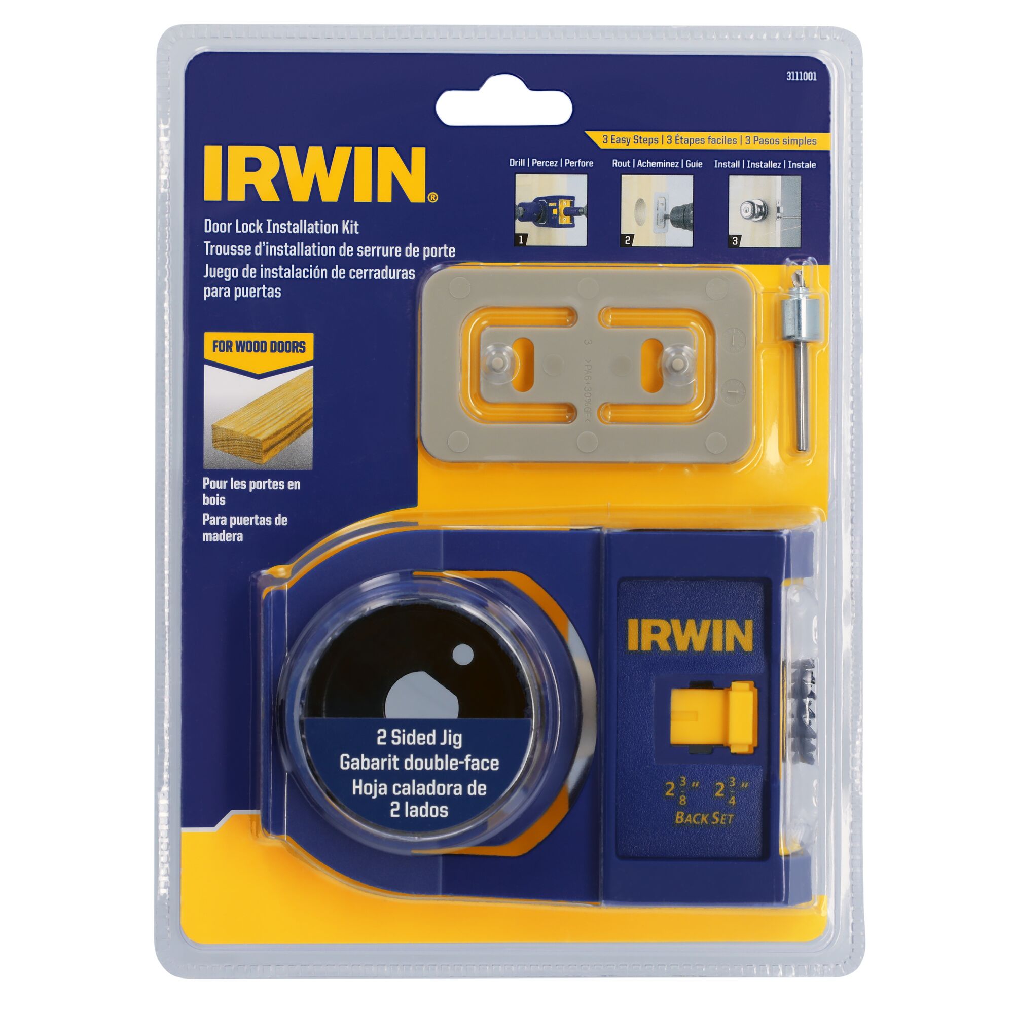 Wood Door Lock Installation Kit