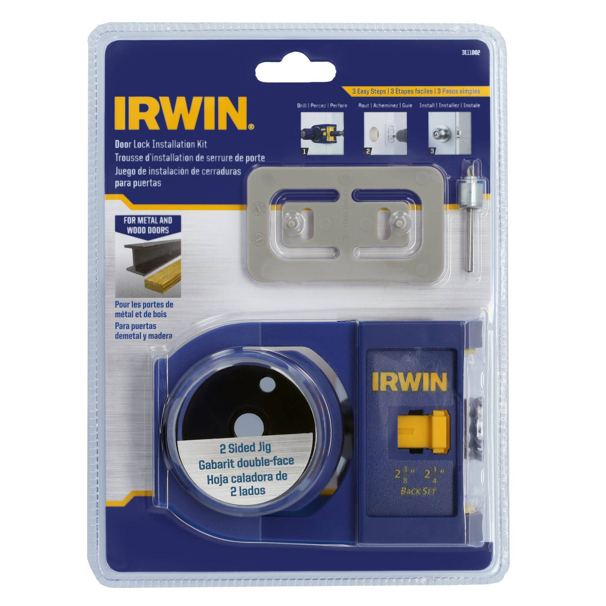 Metal & Wood Door Lock Installation Kit