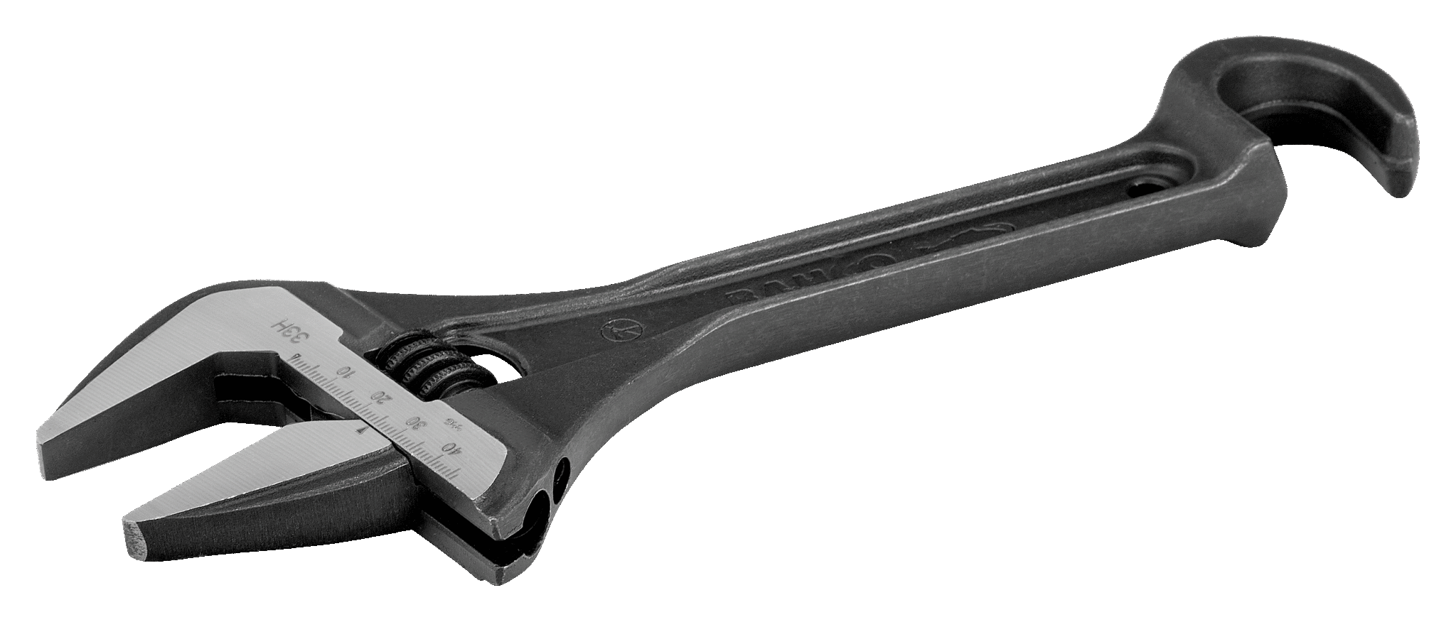 Wide Jaw Adjustable Wrenches with Hook and Phosphate Finish