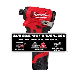 M12™ Subcompact Brushless 1/4" Hex Impact Driver Kit