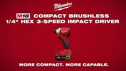 M18™ Compact Brushless 1/4" Hex 3-Speed Impact Driver