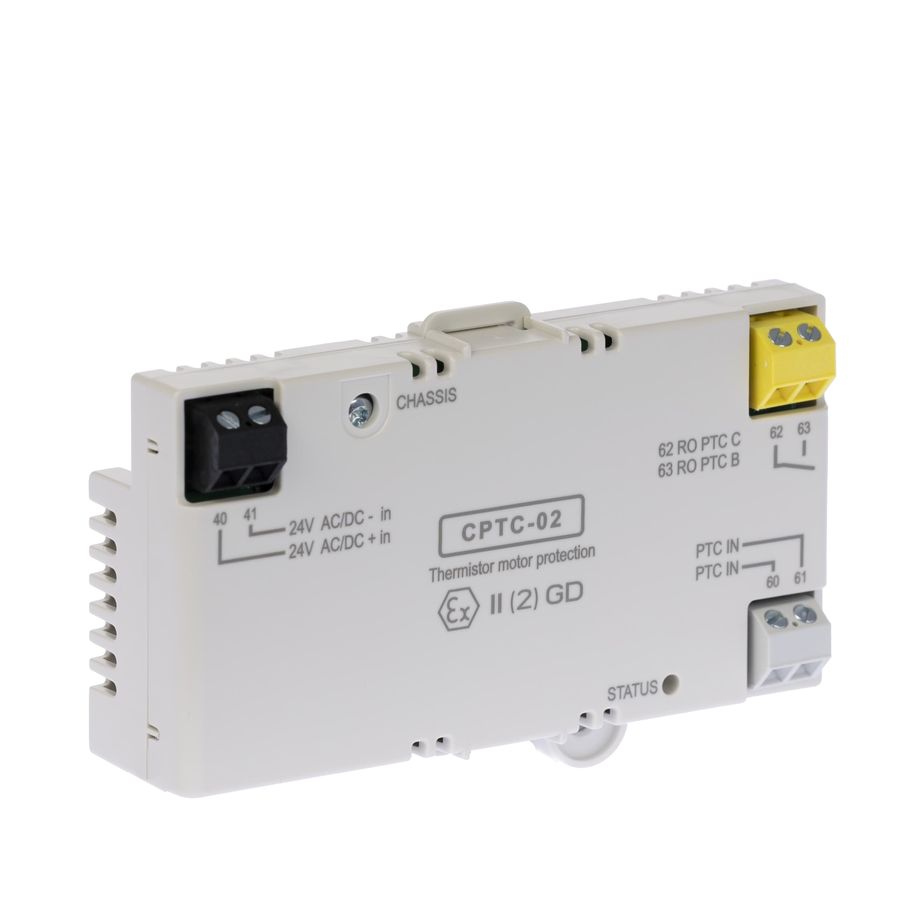 CPTC-02; ATEX-certified thermistor protection module with external +24V CPTC-02 (ref. doc 3AXD10001243391)