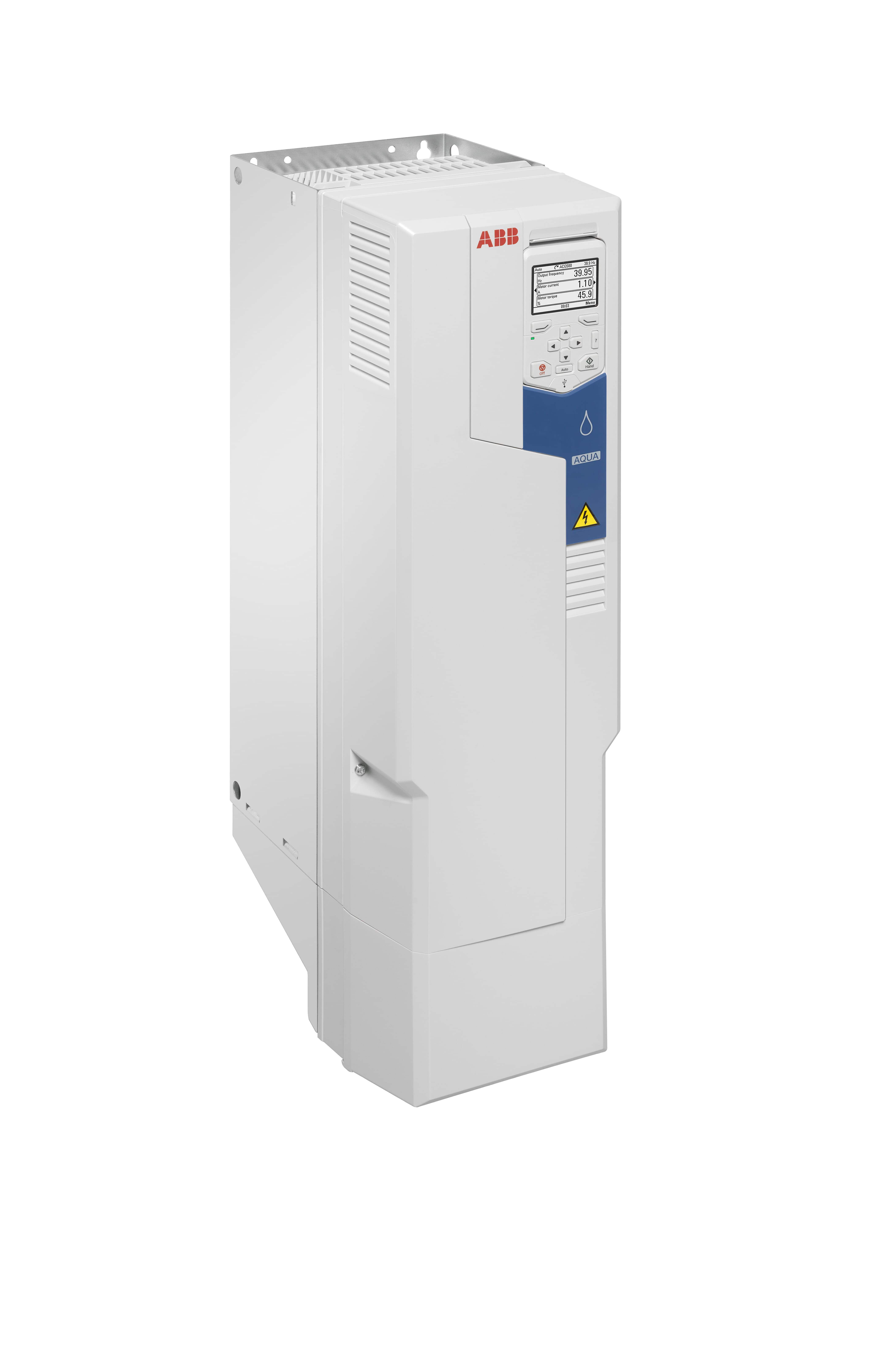 LV AC wall-mounted drive for water and wastewater, UL: Pld 40 Hp, 41 A, 575 V (ACQ580-01-041A-6)