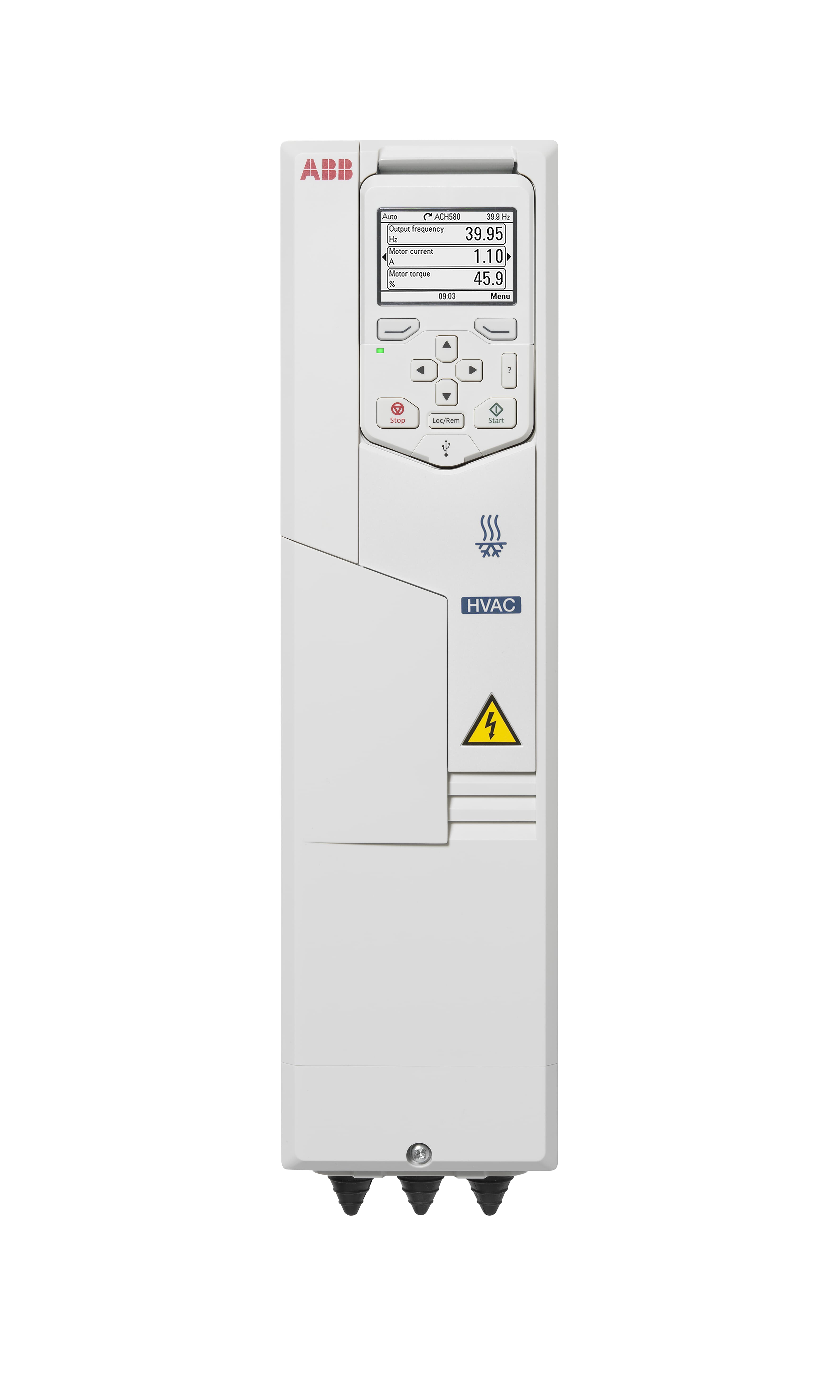 LV AC wall-mounted drive for HVAC, UL: Pld 7.5 Hp, 24.2 A, 230 V (ACH580-01-024A-2)