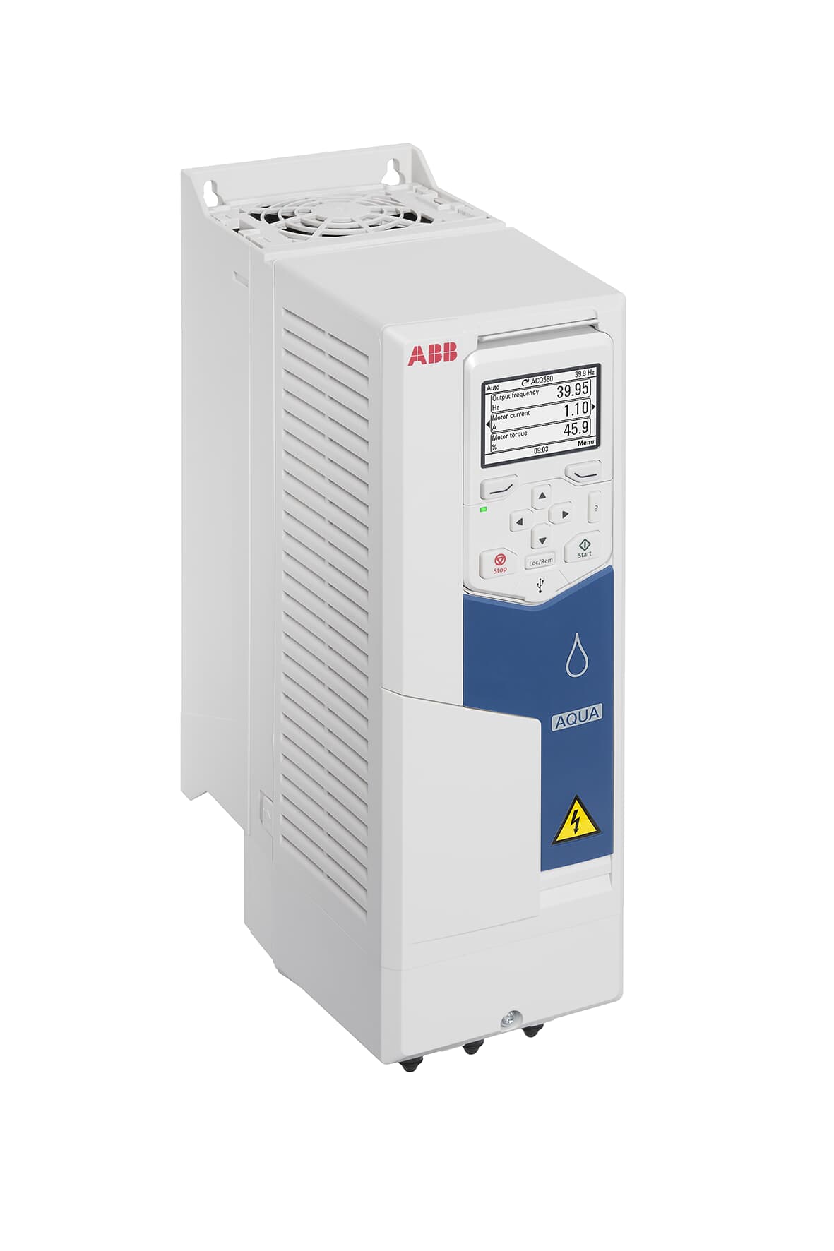 LV AC wall-mounted drive for water and wastewater, IEC: Pn 1.1 kW, 6.7 A, 230 V (ACQ580-01-06A7-2)