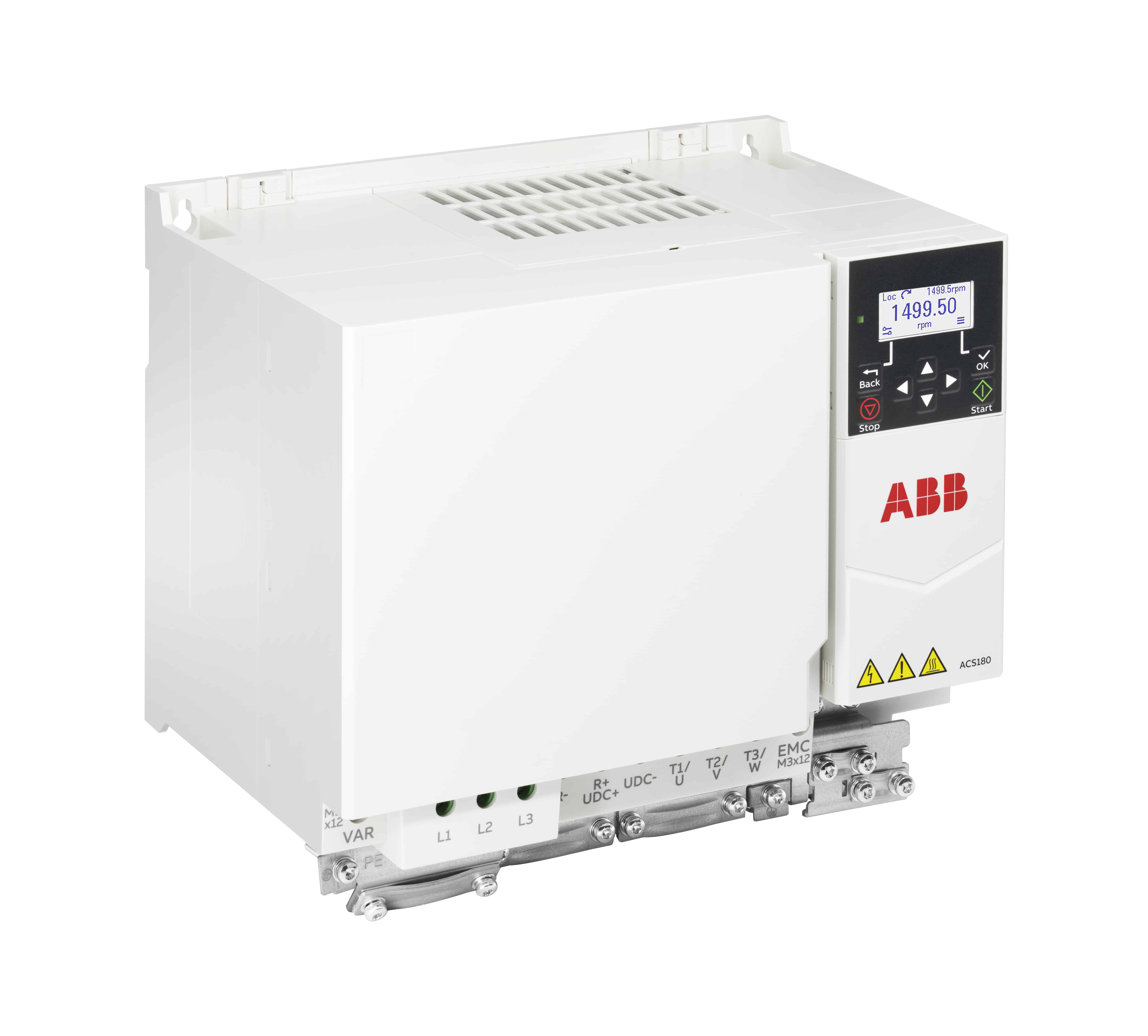 LV AC machinery drive module, IEC: Pn 22 kW, 50.0 A, 400 V, UL: Pld 30 Hp, 42.0 A, 460 V (ACS180-04N-050A-4)