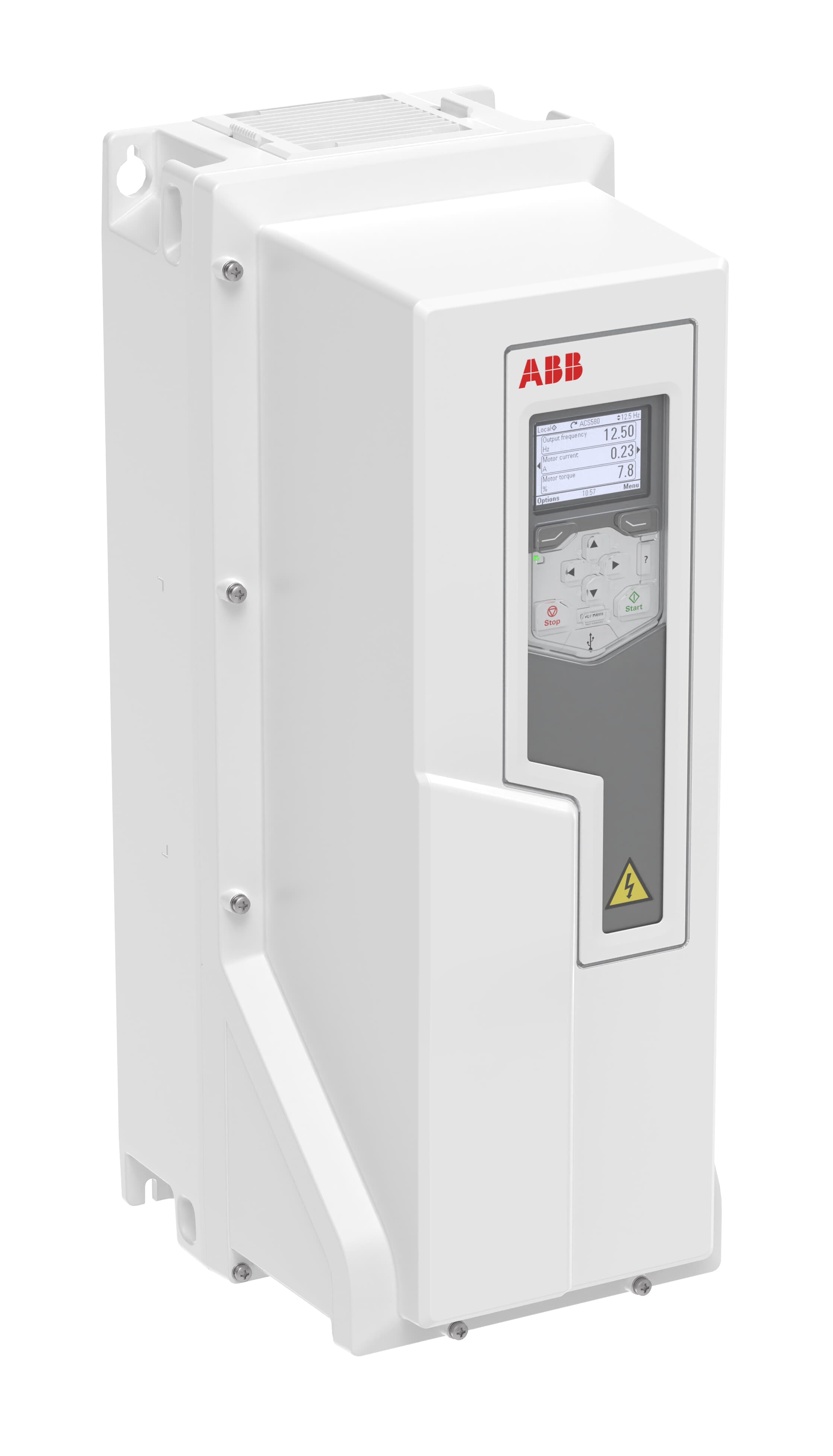 LV AC industrial wall-mounted single drive, IEC: Pn 22 kW, 45 A, 400 V, UL: Pld 30 Hp, 44 A, 500 V (ACS580-01-046A-4+B063)