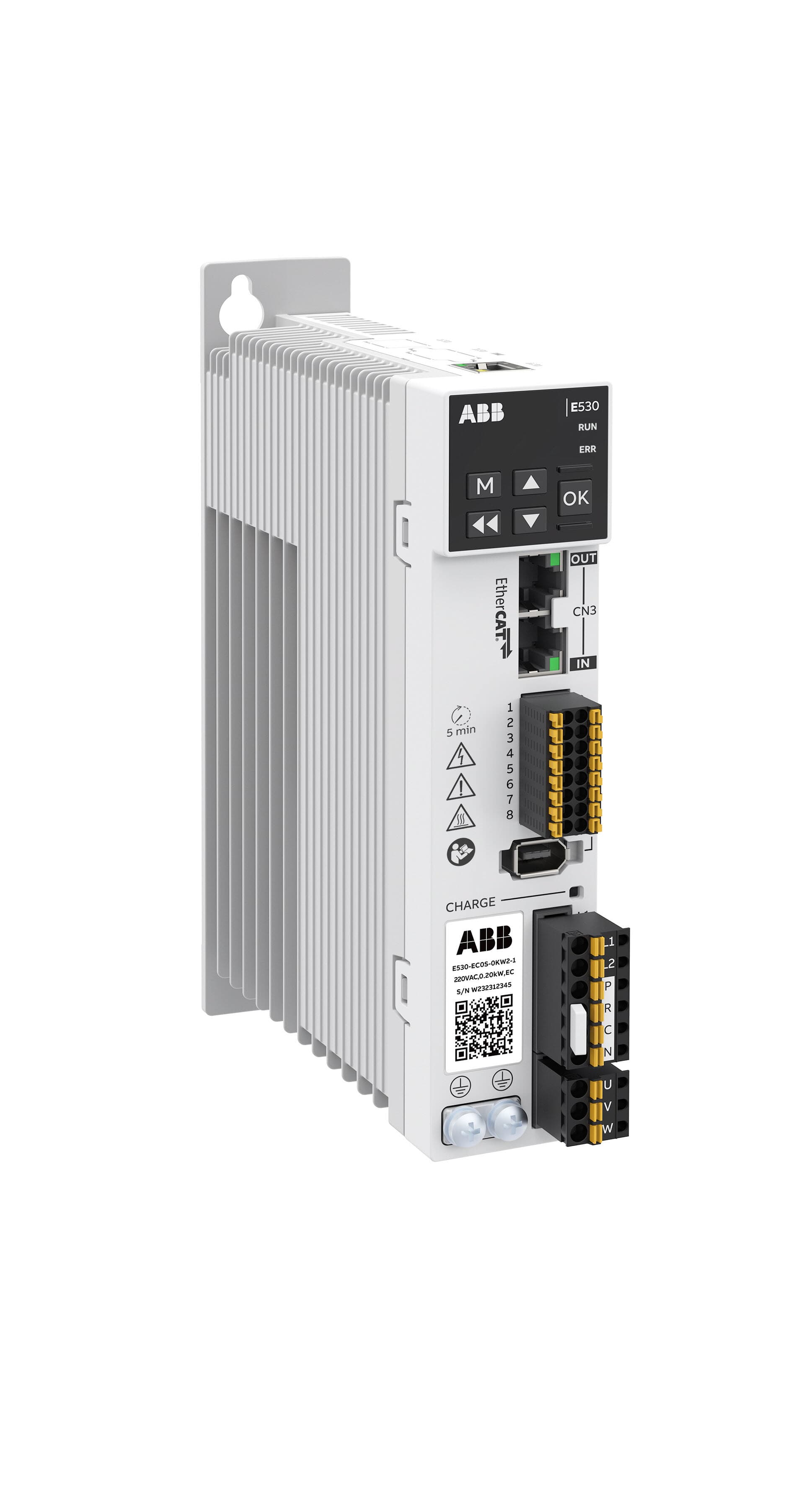 LV AC servo drive, IEC: Pn 0.2 kW (E530-EC0S-0KW2-1)