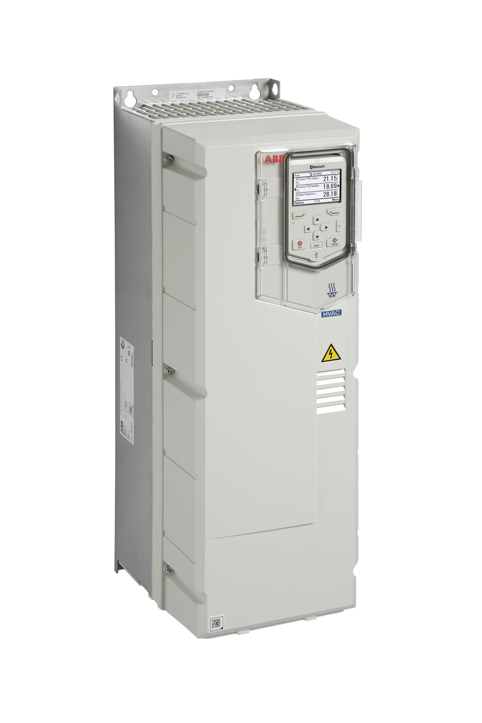 LV AC wall-mounted drive for HVAC, IEC: Pn 45 kW, 89 A, 400 V (ACH580-01-089A-4+B056)