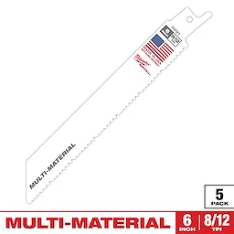 6" 8/12 TPI SAWZALL® Blade for Multi-Material (5 PK)
