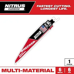 6” WRECKER™ with NITRUS™ Carbide SAWZALL® Blade for Multi-Material (1 PK)