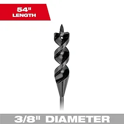 3/8” X 54" Flexible Cable Auger Bit