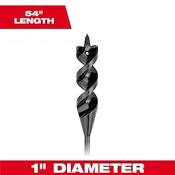 1” x 54" Flexible Cable Auger Bit
